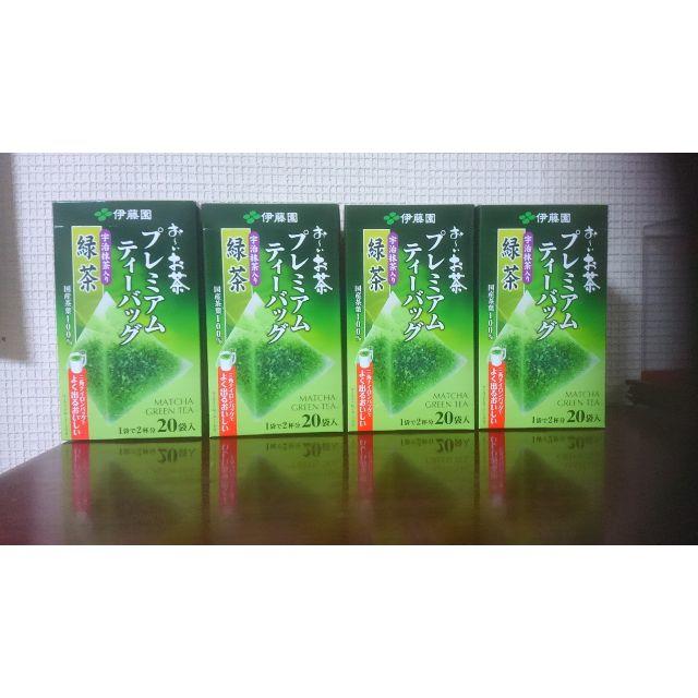 伊藤園(イトウエン)のおーいお茶 プレミアムティーバッグ 宇治抹茶入り緑茶 （20袋）４パック 食品/飲料/酒の飲料(茶)の商品写真