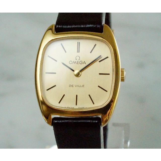 OMEGA - 美品 オメガ デビル スクエア ゴールド 手巻き レディース Omega