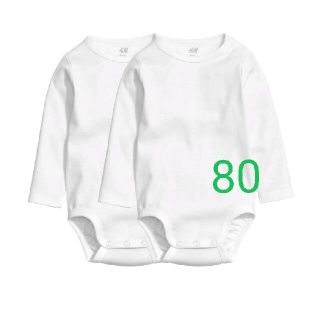 エイチアンドエム(H&M)の新品未使用 
H&M 長袖ロンパース
80サイズ(肌着/下着)