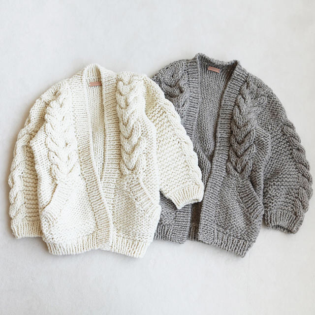 cable hand knit cardigan♡38