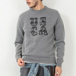 ビームス(BEAMS)の新品 タグ付 BEAMS コラボ THE DAY　USA製 ニット セーター　S(ニット/セーター)