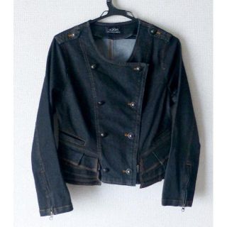 デニムノーカラージャケット　洋服屋　SHIZUKA KOMURO　4298 (Gジャン/デニムジャケット)