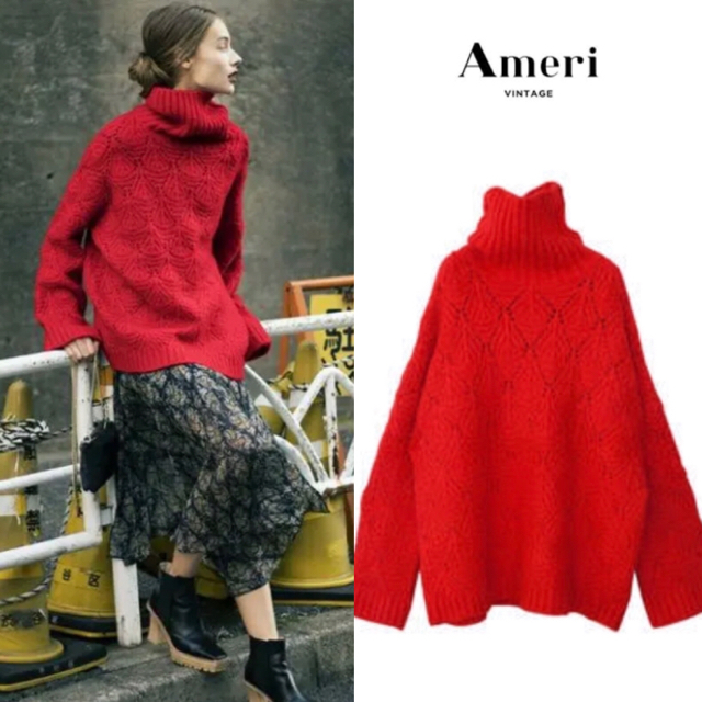 アメリヴィンテージ  ACORN TURTLE LOOSE KNIT ニット