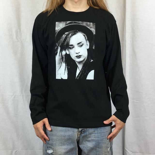 送料無料特集 | 激安の新品・型落ち・アウトレット 新品 ボーイジョージ カルチ XL L M S XS Tシャツ 黒 長袖 ロンT Tシャツ(長袖+七分)