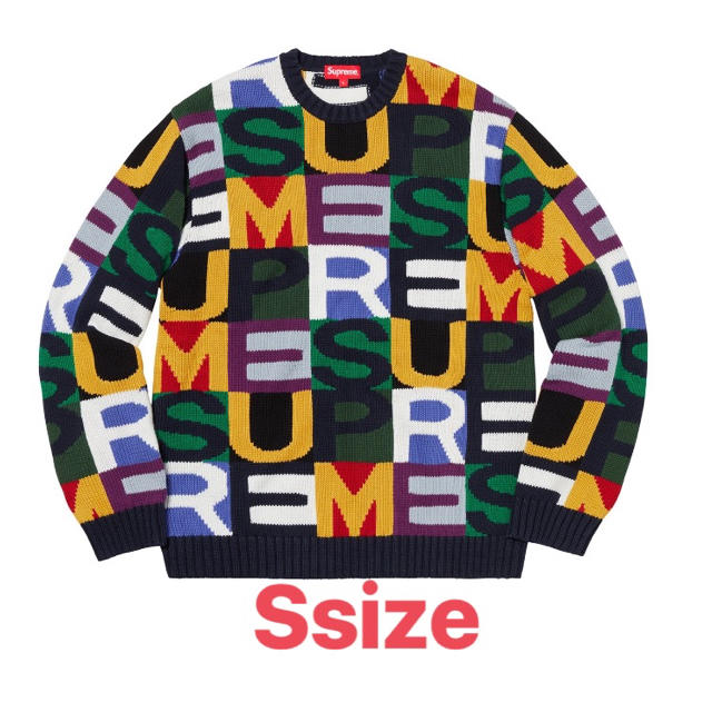 supreme big letters sweater  Ssize