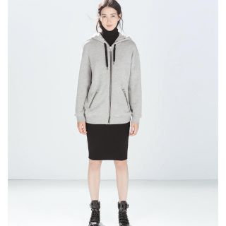 ザラ(ZARA)のZARA ミディアムペンシルスカート タイトスカート 黒 S(ひざ丈スカート)