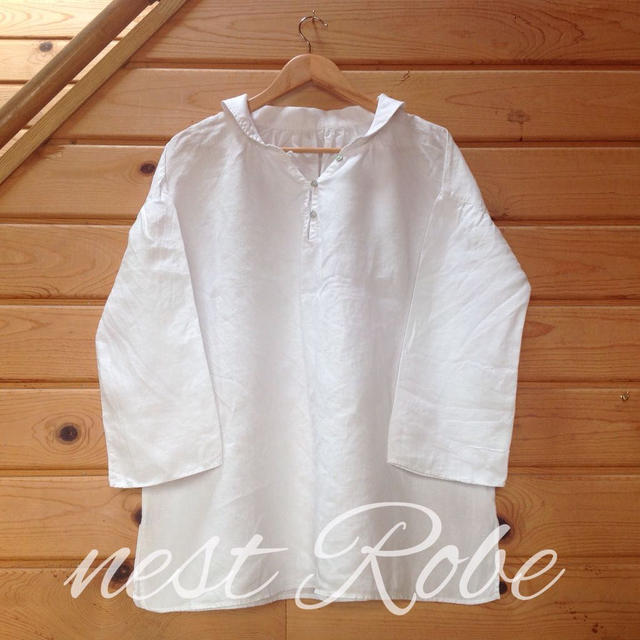 nest Robe - nest Robe リネンブラウス 白の通販 by FK's closet｜ネストローブならラクマ