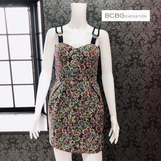 ビーシービージーマックスアズリア(BCBGMAXAZRIA)の新品未使用 ◆ BCBG ゴブラン織り キャミワンピース(ミニワンピース)