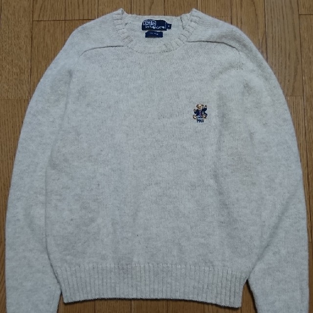 Ralph Lauren(ラルフローレン)の【極稀少】POLO by Ralph Lauren ポロベア ニット ホワイト メンズのトップス(ニット/セーター)の商品写真