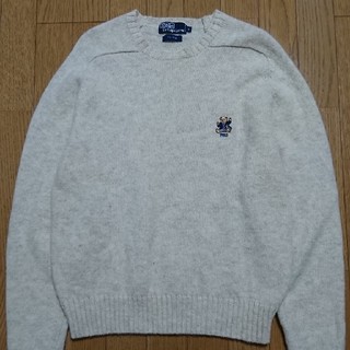 ラルフローレン(Ralph Lauren)の【極稀少】POLO by Ralph Lauren ポロベア ニット ホワイト(ニット/セーター)