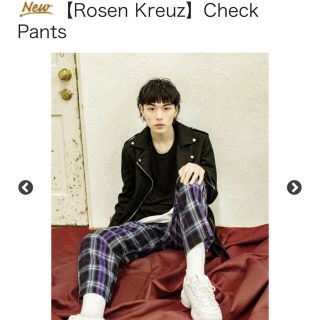 ピースマイナスワン(PEACEMINUSONE)のRosen kreuz チェックパンツ(スラックス)