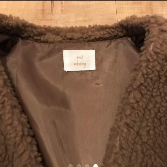 moirelaxing  モコモコouter  モカ　美品 レディースのジャケット/アウター(毛皮/ファーコート)の商品写真