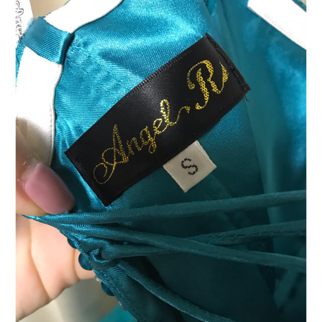 AngelR(エンジェルアール)のギャバドレス ロングドレス 緑 グリーン レディースのフォーマル/ドレス(ロングドレス)の商品写真