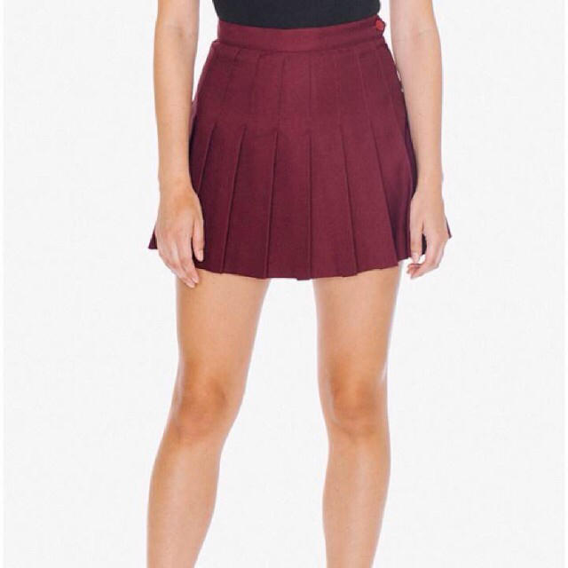 American Apparel(アメリカンアパレル)のAmerican Apparel テニススカート ボルドー レディースのスカート(ミニスカート)の商品写真