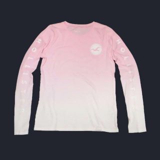 ホリスター(Hollister)の★新品/SALE★ホリスター★グラデーション長袖Tシャツ (Pink/M)(Tシャツ(長袖/七分))