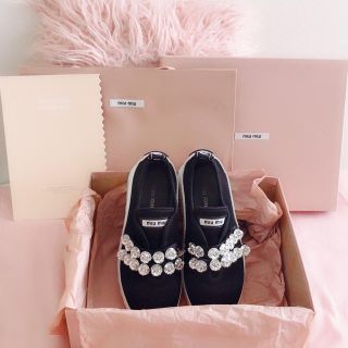 ミュウミュウ　MIUMIU ビジュー スニーカー