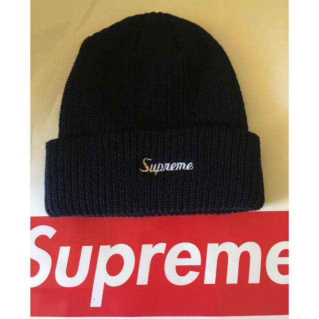 Supreme(シュプリーム)の新品 SUPREME 18AW Loose Gauge Beanie Navy メンズの帽子(ニット帽/ビーニー)の商品写真