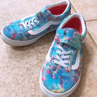 ヴァンズ(VANS)のVANSレインボー柄シューズ 22.0cm(スリッポン)