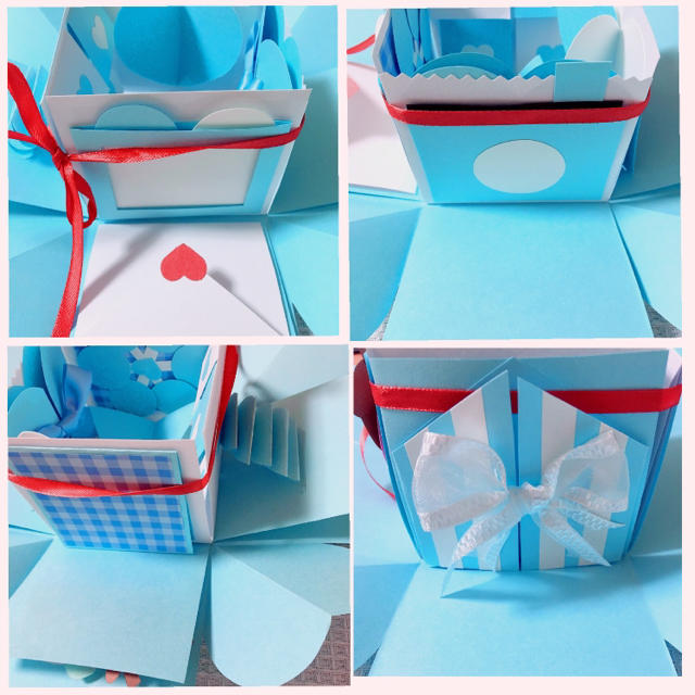 雪降るクリスマス♡プレゼントボックスセット＊ ハンドメイドの素材/材料(型紙/パターン)の商品写真