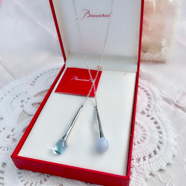 Baccarat(バカラ)のBaccarat バカラ Tentation Duo ダブルクリスタルネックレス レディースのアクセサリー(ネックレス)の商品写真