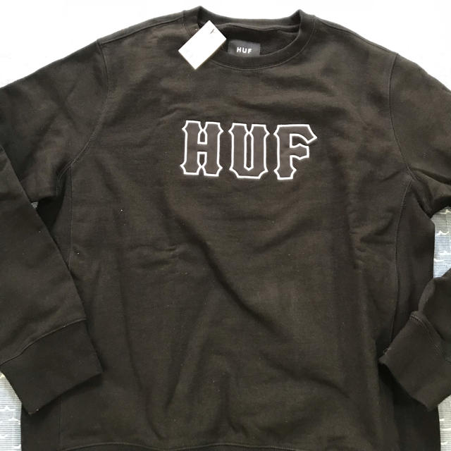 HUF(ハフ)のhuf スウェット トレーナー L  黒 タグ付き メンズのトップス(スウェット)の商品写真