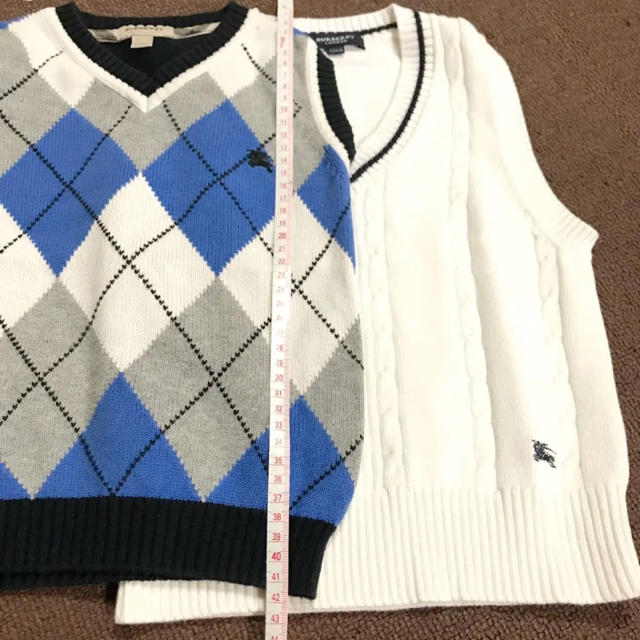 BURBERRY(バーバリー)のバーバリー 110cm ケーブル編み コットン ベスト キッズ/ベビー/マタニティのキッズ服男の子用(90cm~)(ドレス/フォーマル)の商品写真