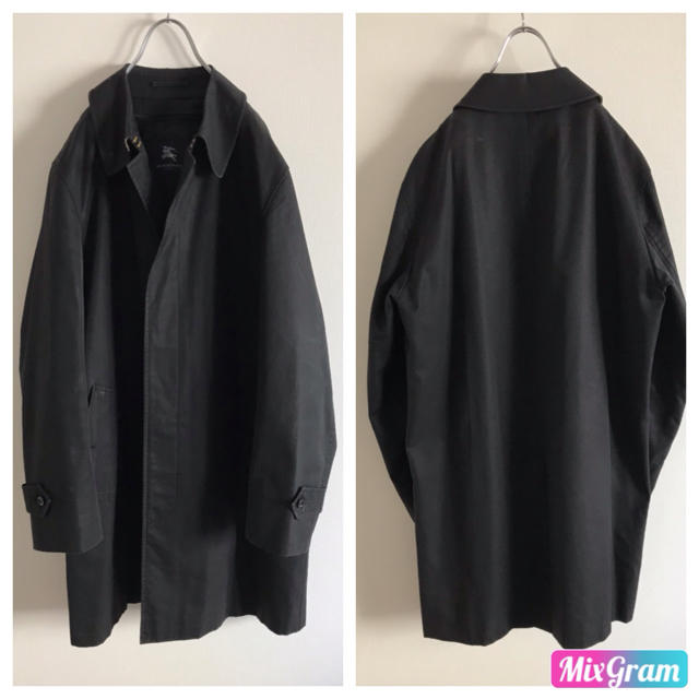 BURBERRY(バーバリー)のBurberry LONDON ステンカラーコート 黒 ブラック 高級品 メンズのジャケット/アウター(ステンカラーコート)の商品写真