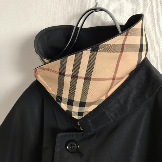 BURBERRY(バーバリー)のBurberry LONDON ステンカラーコート 黒 ブラック 高級品 メンズのジャケット/アウター(ステンカラーコート)の商品写真