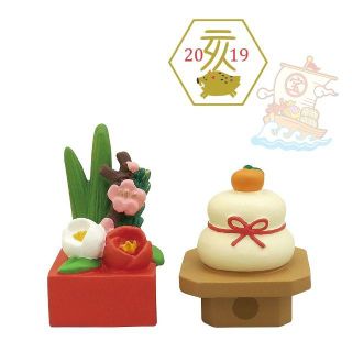 新品・デコレ コンコンブル お正月ミニ飾りセット 送料無料(置物)