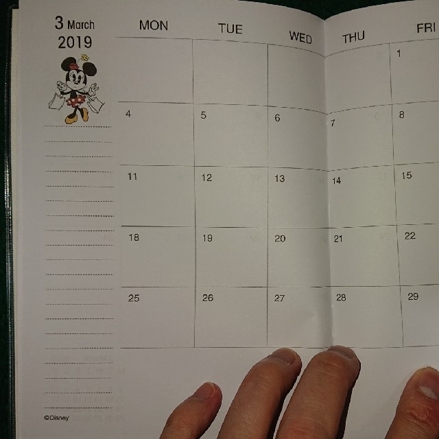 Disney(ディズニー)の2019年版 ダイアリー手帳 ミッキーマウス インテリア/住まい/日用品の文房具(カレンダー/スケジュール)の商品写真