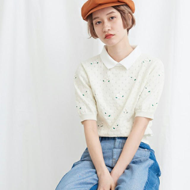 I am I(アイアムアイ)の【I am I in fact…】FLORE KNIT POLO PO レディースのトップス(ニット/セーター)の商品写真