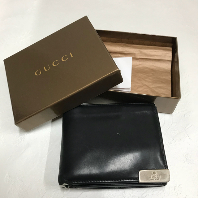 Gucci(グッチ)の【GUCCI★グッチ】メンズ 二つ折財布 箱無し(箱アリ送料別途) メンズのファッション小物(折り財布)の商品写真