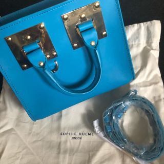 ソフィーヒュルム(SOPHIE HULME)の新品☆ SOPHIE HULME アクアブルー ミニバッグ(ショルダーバッグ)