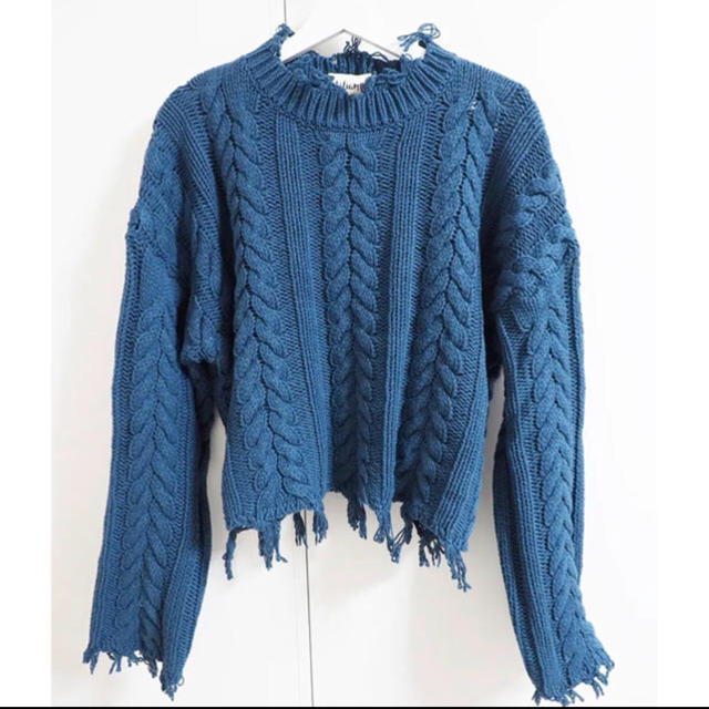 GYDA(ジェイダ)のラス1 値下げ🔥大人気 ケーブルニット ダメージニット knit 秋冬  レディースのトップス(ニット/セーター)の商品写真