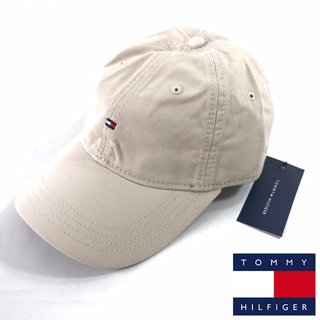 トミーヒルフィガー(TOMMY HILFIGER)のトミーヒルフィガー キャップ 小ロゴ 刺繍 ベージュ 新品 180726(キャップ)