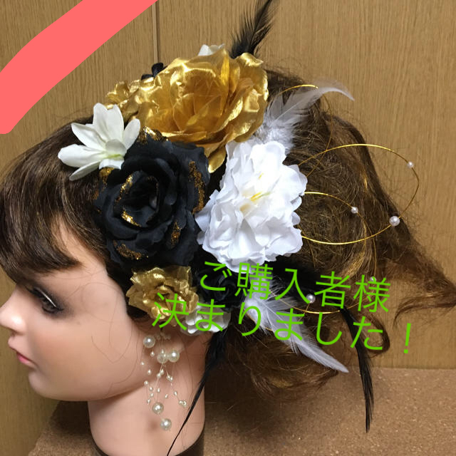 ブランド雑貨総合 No.128 豪華！金×黒×白 フラワーピン ヘアピン - csa ...