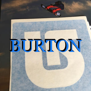 バートン(BURTON)のBURTON バートンUS限定スノーボードカラーダイカットblueステッカー(アクセサリー)