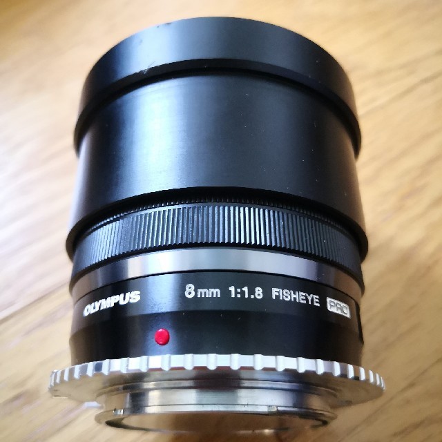 OLYMPUS(オリンパス)の【非売品】OLYMPUS 8mm F1.8 Eマウント用　円周魚眼改造 スマホ/家電/カメラのカメラ(レンズ(単焦点))の商品写真