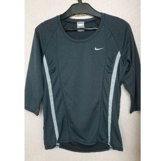 ナイキ(NIKE)の美品　ナイキ　七分袖シャツ　レディースＬサイズ (Tシャツ(長袖/七分))