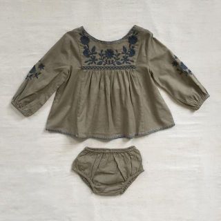 キャラメルベビー&チャイルド(Caramel baby&child )の期間限定出品【新作2018aw】希少Apolina★刺繍set up18-24m(ワンピース)