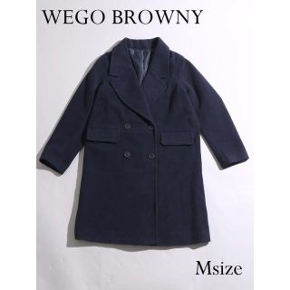 ウィゴー(WEGO)の【新品】WEGO BROWNY ビッグカラーチェスターコート ネイビー(チェスターコート)