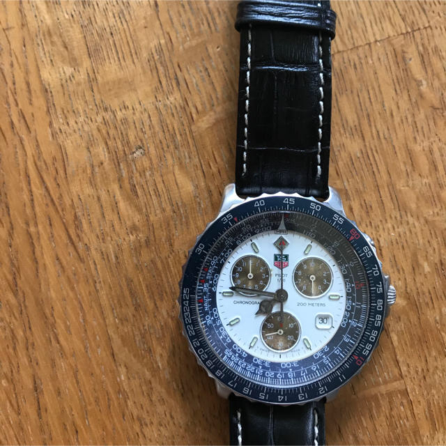 TAG Heuer(タグホイヤー)のタグホイヤー パイロット クロノグラフ TAG HEUER 美品 メンズの時計(腕時計(アナログ))の商品写真