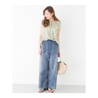 アーバンリサーチロッソ(URBAN RESEARCH ROSSO)の【美品】Big Top Deck pants♡ワイドパンツ♡デニム♡ROSSO(デニム/ジーンズ)