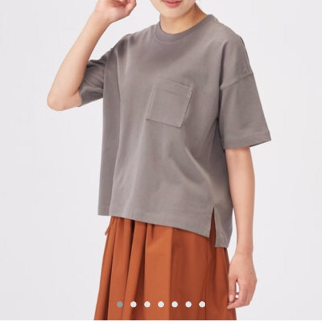 MUJI (無印良品)(ムジルシリョウヒン)の【新品】無印良品 クルーネックワイドTシャツ レディースのトップス(Tシャツ(半袖/袖なし))の商品写真