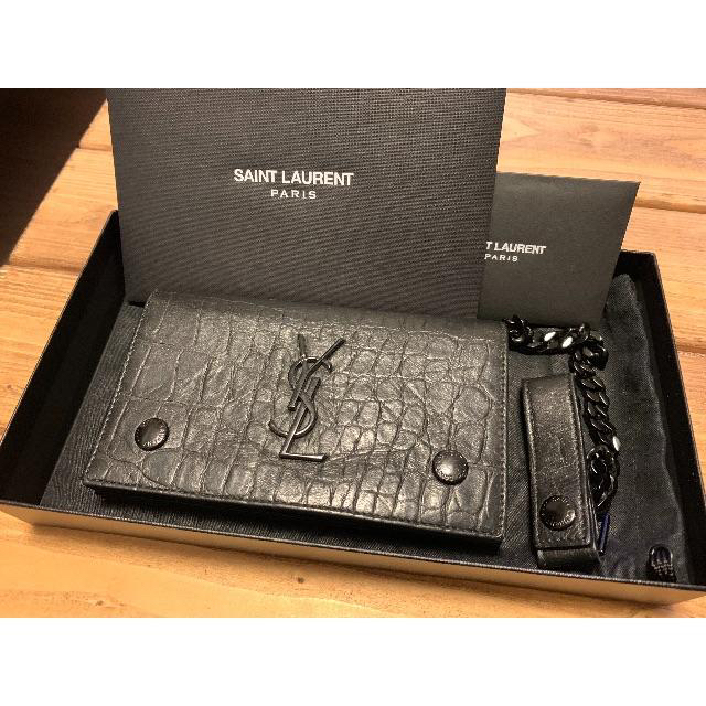 Saint Laurent(サンローラン)のSAINT LAURENT チェーンウォレット　サンローラン　チェーン付き メンズのファッション小物(長財布)の商品写真