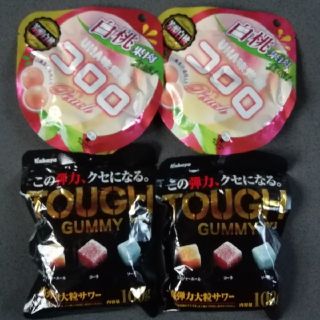 ユーハミカクトウ(UHA味覚糖)のUHA味覚糖コロロ2個、カバヤTOUGHグミ2個(菓子/デザート)