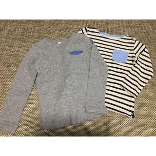 ユニクロ(UNIQLO)のボーダーほか長袖 2枚セット (Tシャツ/カットソー)