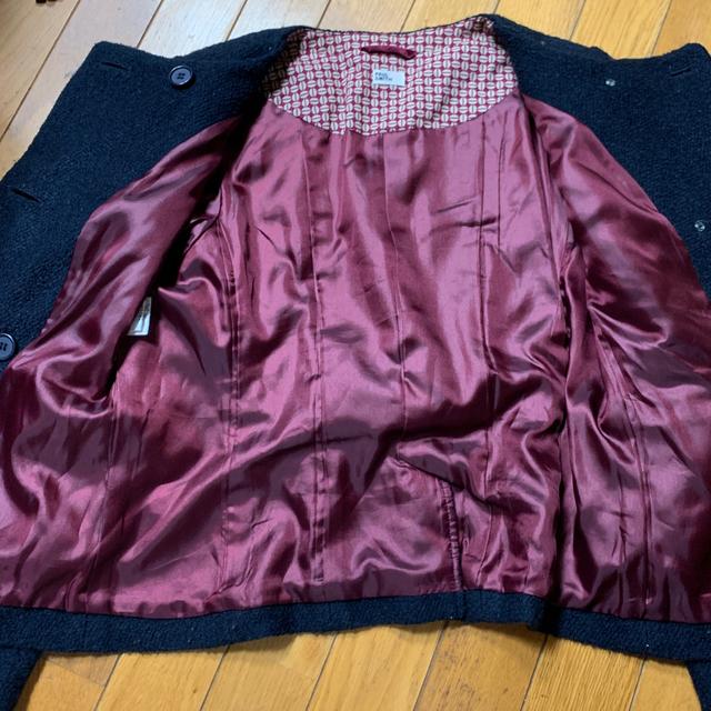 Paul Smith(ポールスミス)のPaulSmith　ポールスミス　バックリボン　ノーカラー　ウール　コート レディースのジャケット/アウター(ノーカラージャケット)の商品写真