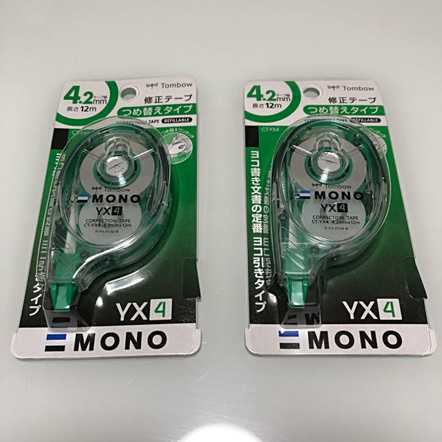 トンボ鉛筆(トンボエンピツ)の新品・未使用 MONO  修正テープ  2個セット テープ幅4.2mm 本体 インテリア/住まい/日用品の文房具(消しゴム/修正テープ)の商品写真