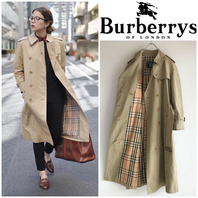 BURBERRY - 希少サイズ 英国製 ビンテージ バーバリー 裏チェック トレンチコート ベージュの通販 by Rinnel's shop